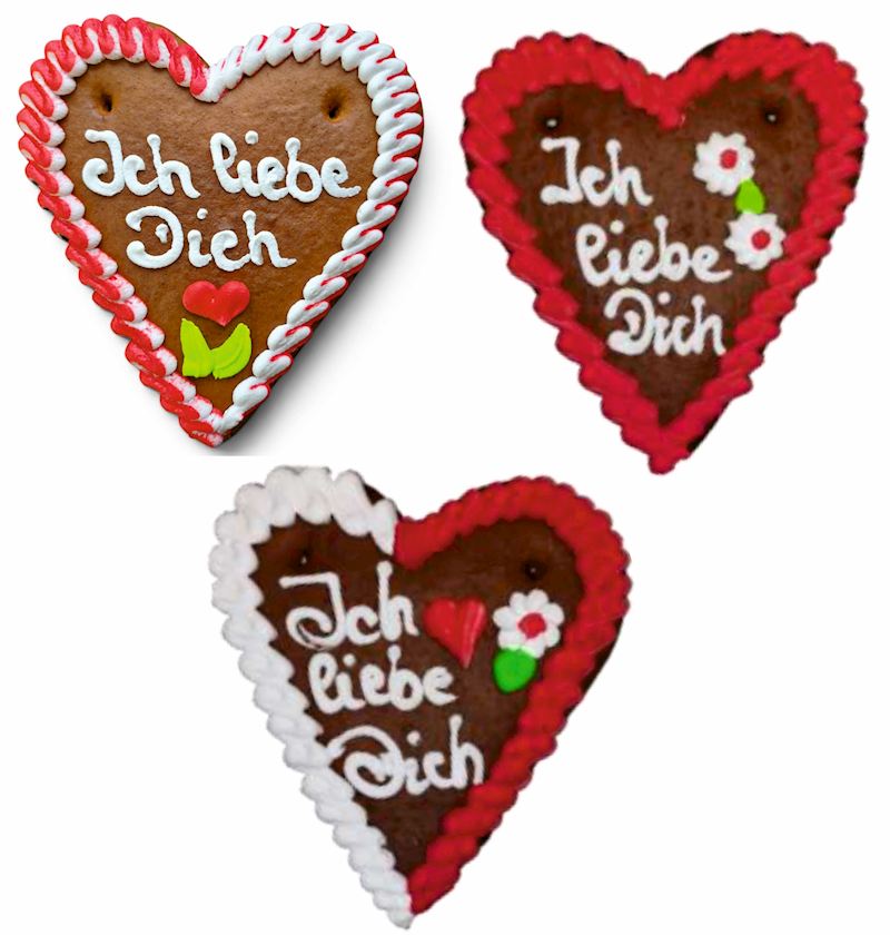 Pain d'épice coeur avec dicton 125 g