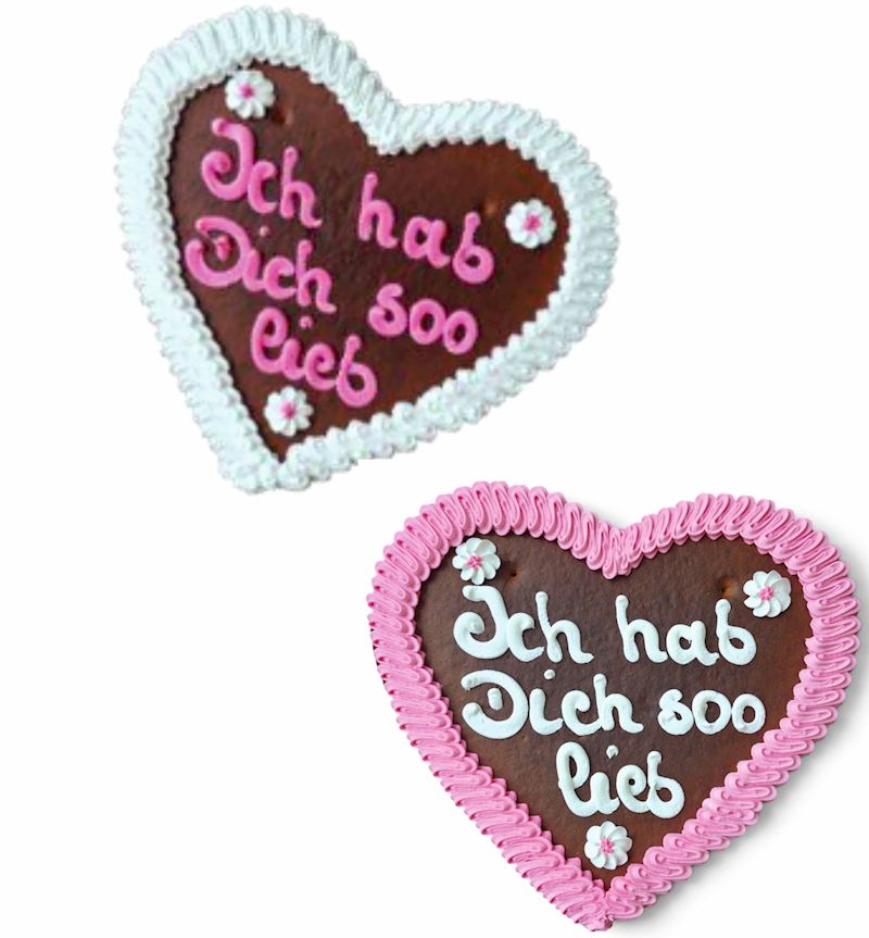 Lebkuchen Spruchherz 550 g diverse Sprüche sort.