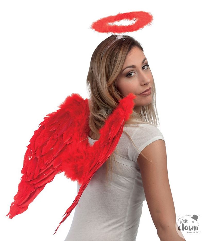 Serre-tête auréole d'ange rouge