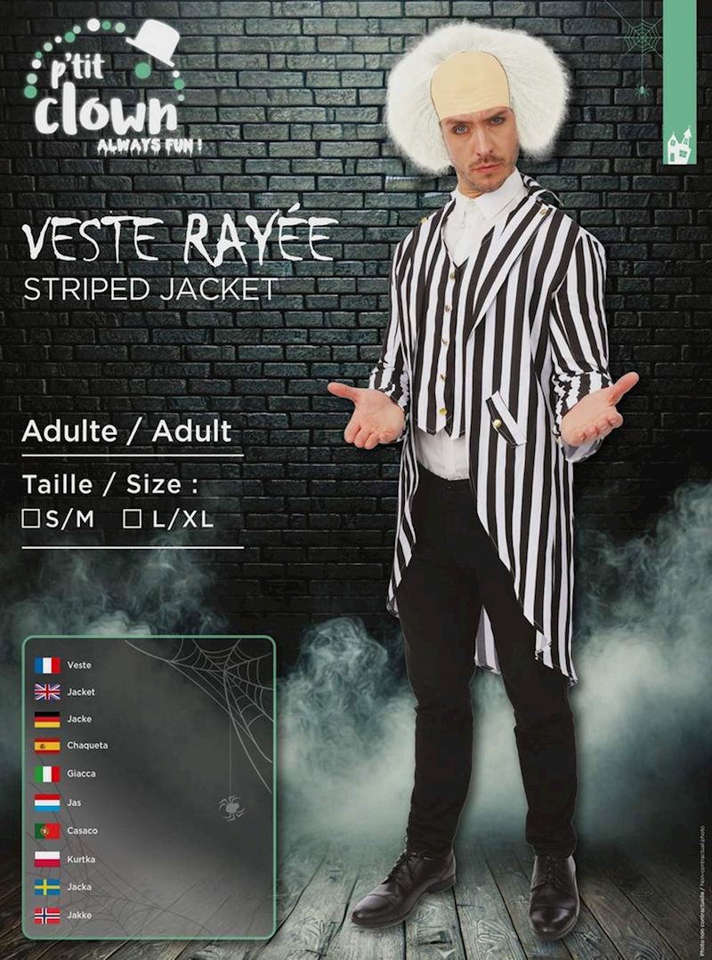 Costume veste rayée taille L/XL