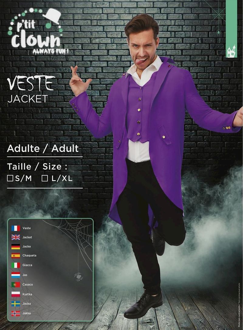 Costume veste violette taille L/XL