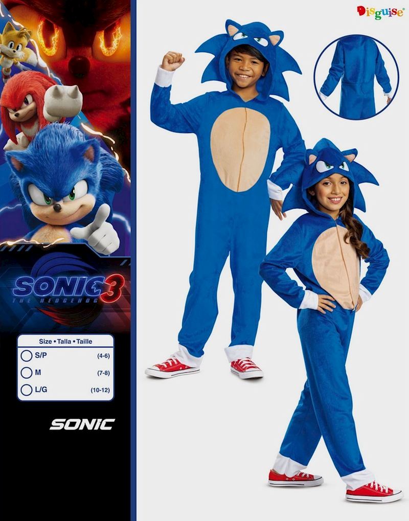 Costume Sonic Movie pour enfant 7 - 8 ans
