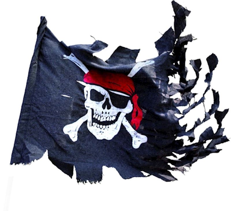 Piratenflagge 70x100 cm zerrissen