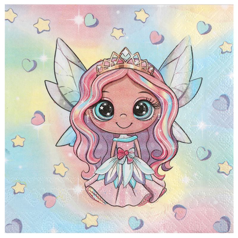 Servietten kleine Fee/Einhorn 20 Stk. 33x33 cm