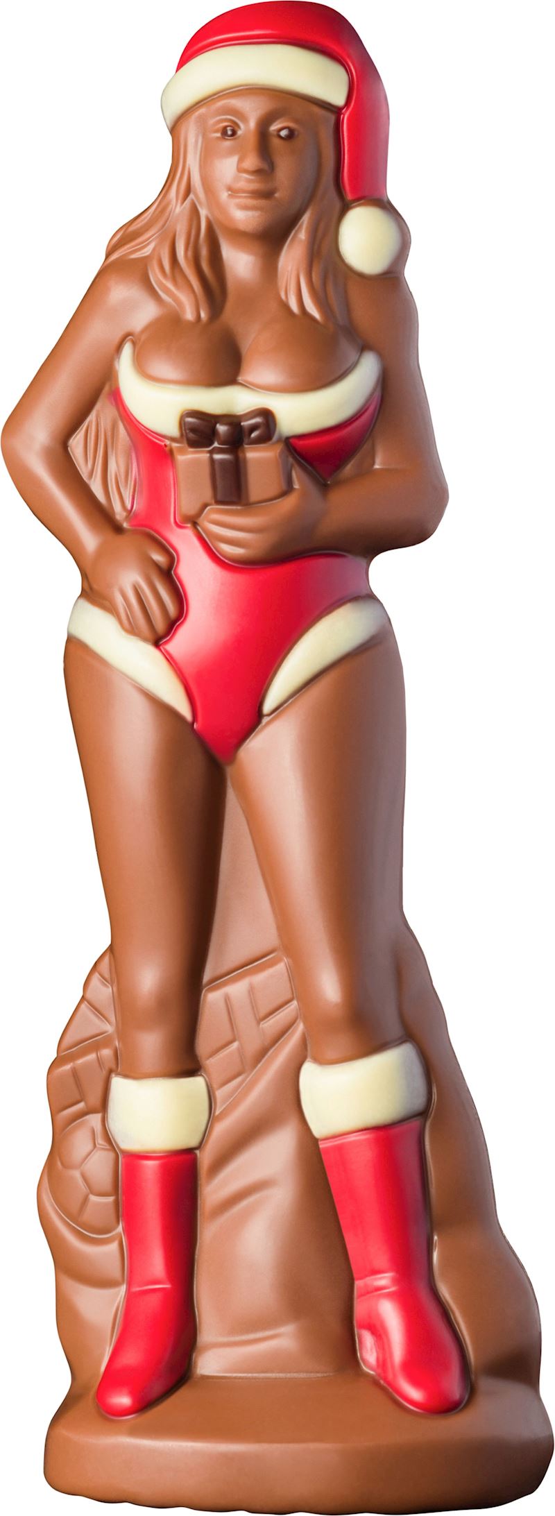 Schokoladen Weihnachtsfrau 150 g 20 cm
