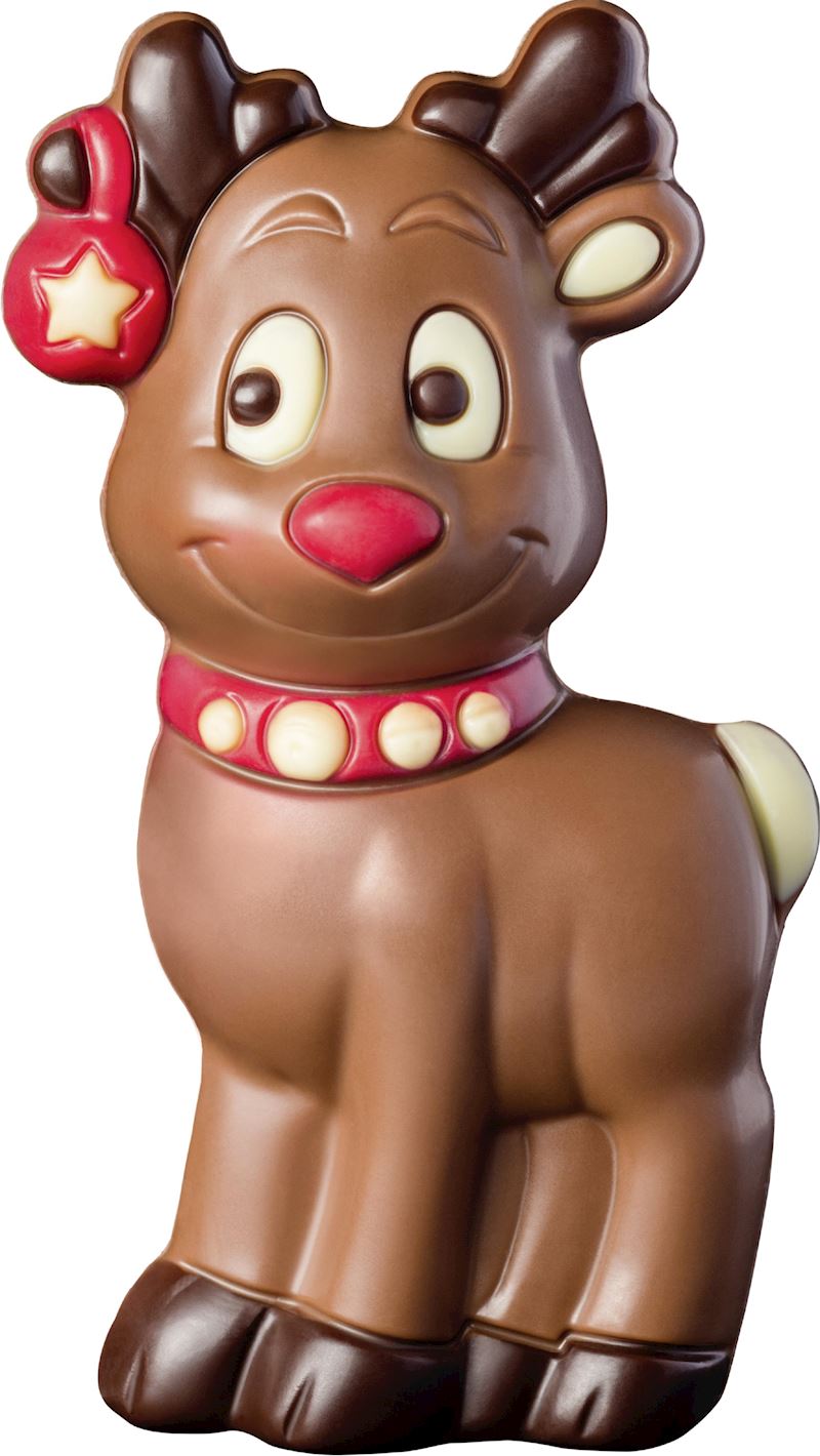 Schokoladen Rentier Weihnachten 75 g 12 cm