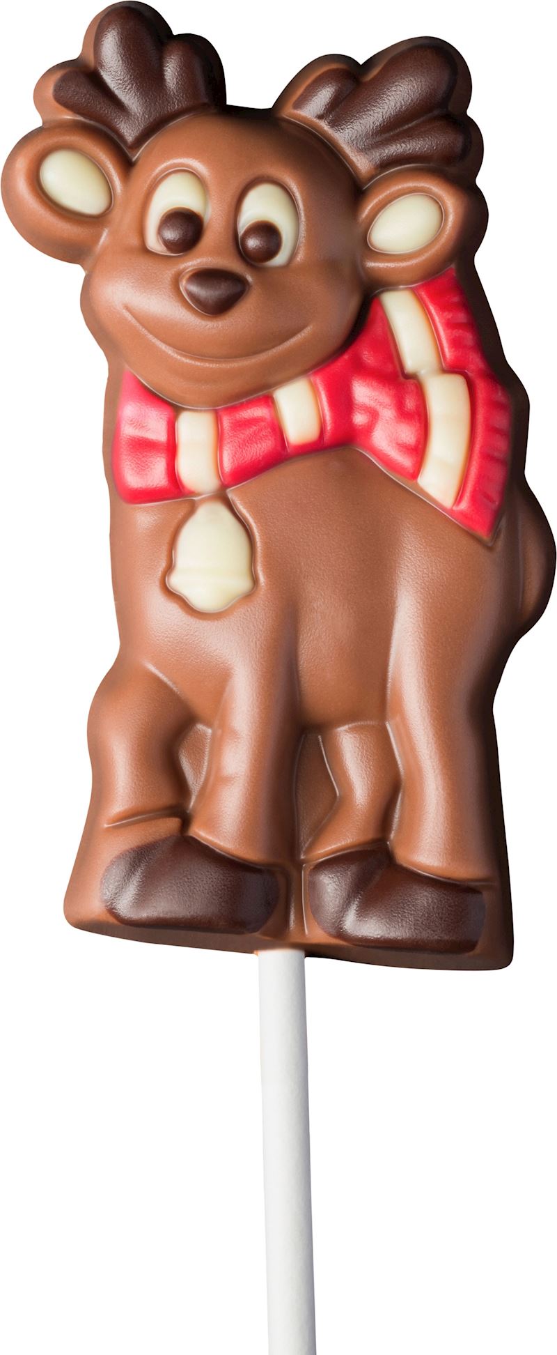 Schokoladen Lolly Rentier 35 g 16 cm