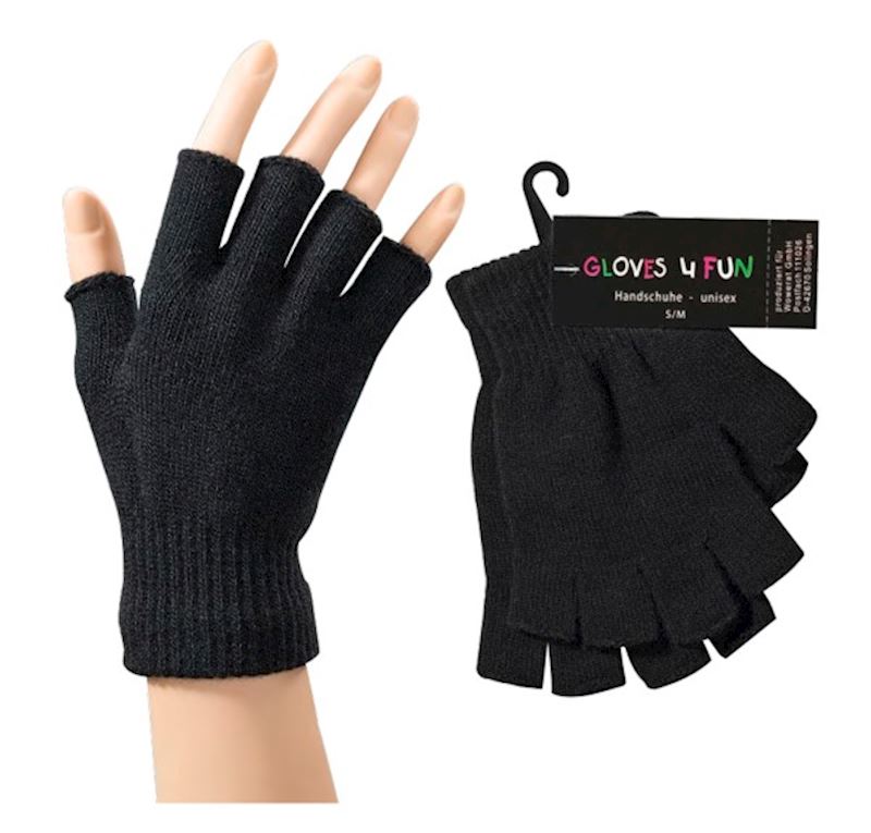 Fingerlose Handschuhe Damen One size schwarz
