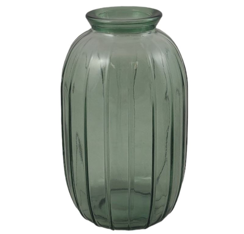 Vase aus Glas grün 7x12x7 cm 8x25x8 cm