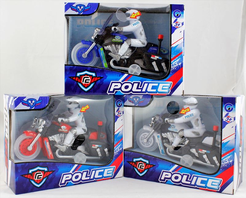La police à moto avec la lumière & son 3 couleurs, 18 cm