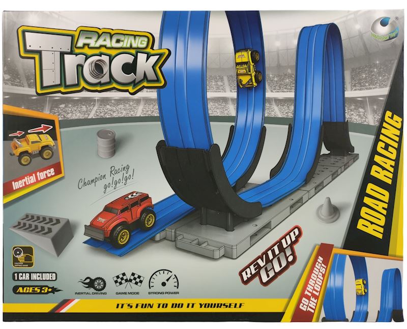 Set de jeu circuit de course 68 cm avec 1 voiture