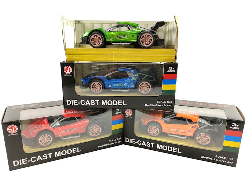 Rallyeauto zum Aufziehen 13 cm 4 sort.