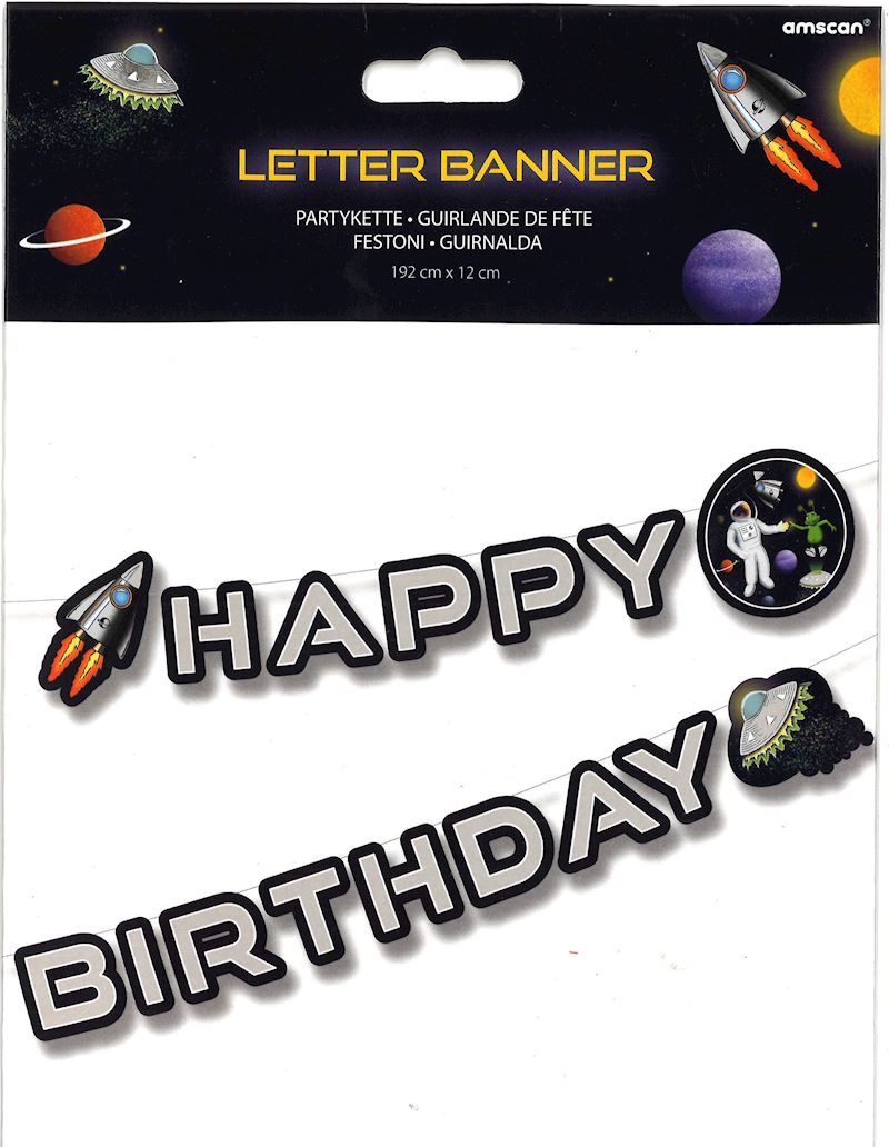 Partykette Space Party 192 x 12 cm aus Papier