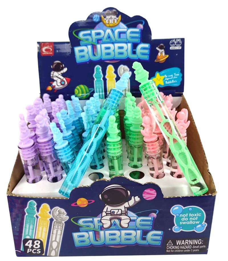 Tubes à bulles de savon 48 pcs. Space bubble 11 cm