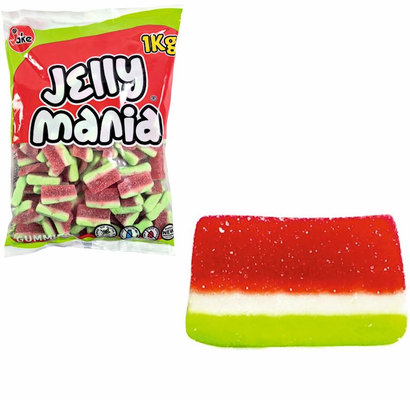 Jake sour watermelons halal 1 Kg / 143 pcs. en sachet