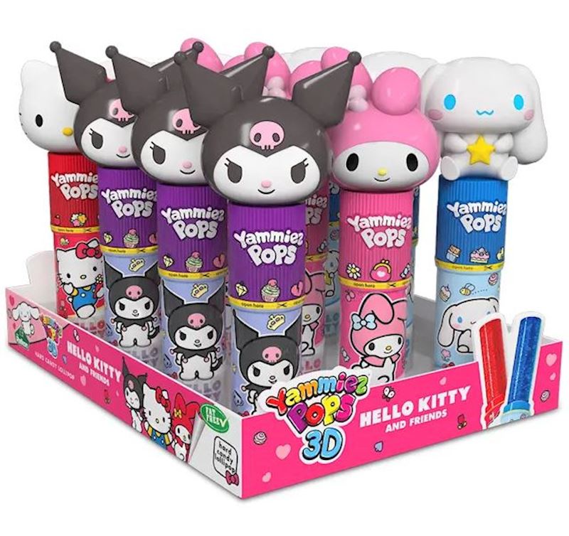 Yammiez Hello Kitty & Friends 3D Pops 15 g,  3 sort.