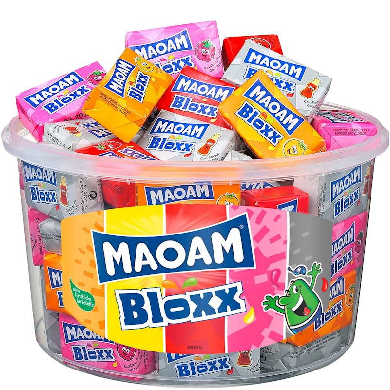 Maoam Bloxx Frucht 4 sort. Dose 50 Stk. / 1100 g