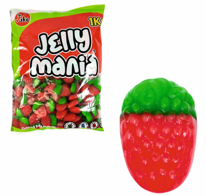 Jake Jellymania Strawberries halal, 1 kg/133 pcs en sachet