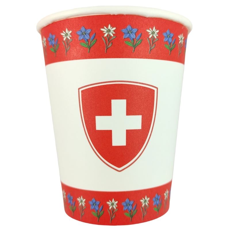 Pappbecher Schweiz 250ml Tradition, 10 Stk.