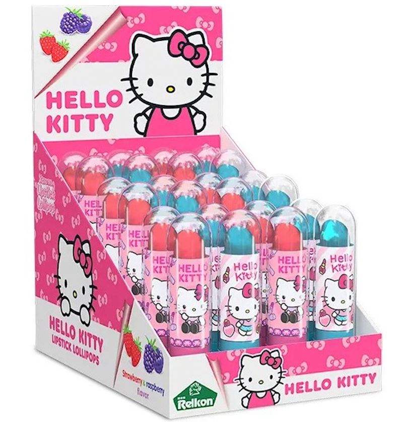 Hello Kitty Lipstick Lollipop 5 g, Erdbeere und Blaubeere