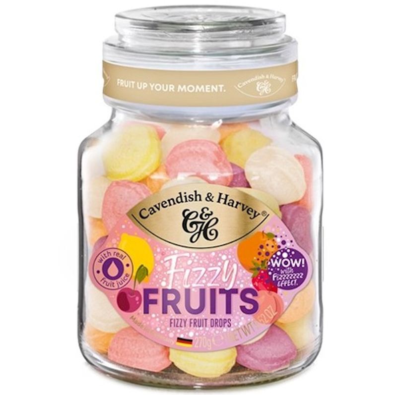 Cavendish & Harvey Bonbons im Glas 270 g Fizzy Fruits