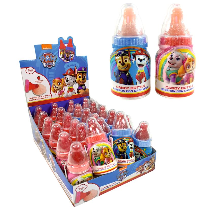 Babyflasche Paw Patrol Lolly mit saurem Erdbeerpulver