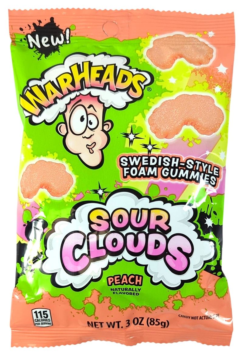 Warheads Sour Clouds Peach 85 g