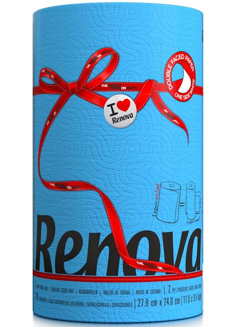 Papier ménage bleu 1 pièce