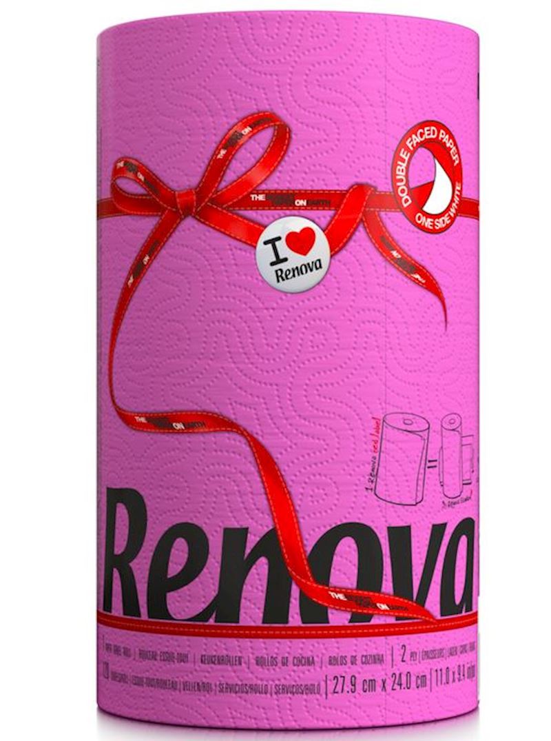 Papier ménage rose 1 pièce