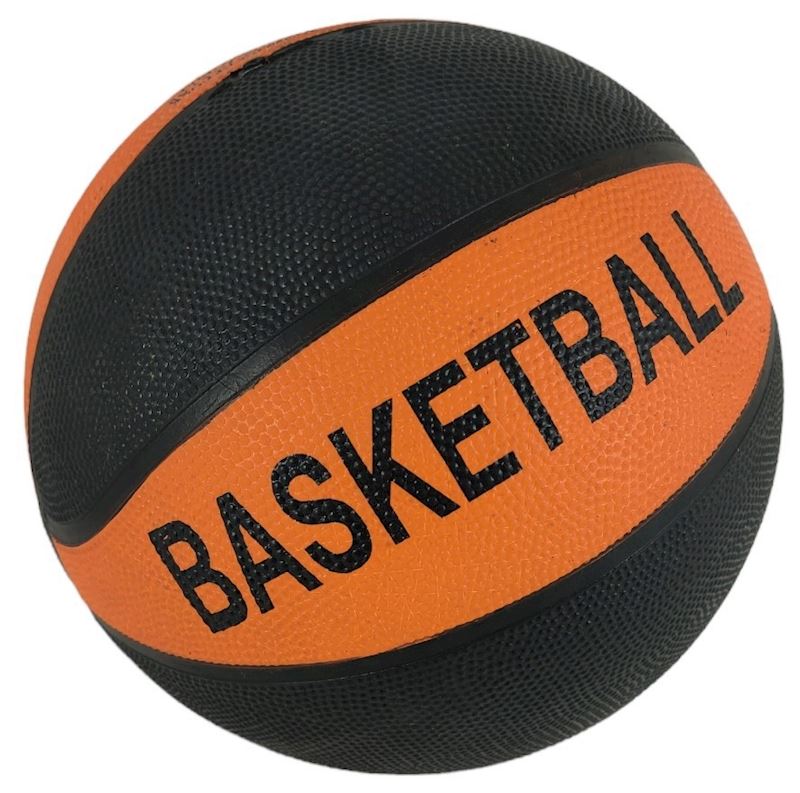 Basket-ball noir-orange taille 7