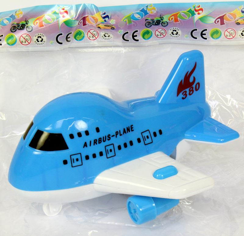 Avion en plastique blue/blanc bleu/blanc