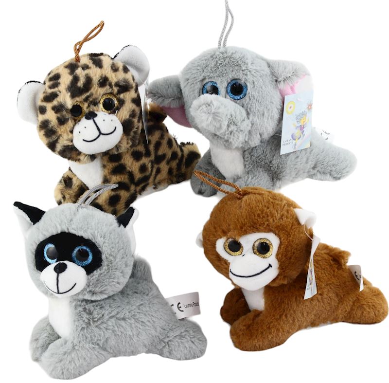 Peluche animaux 15 cm, 4 ass. 