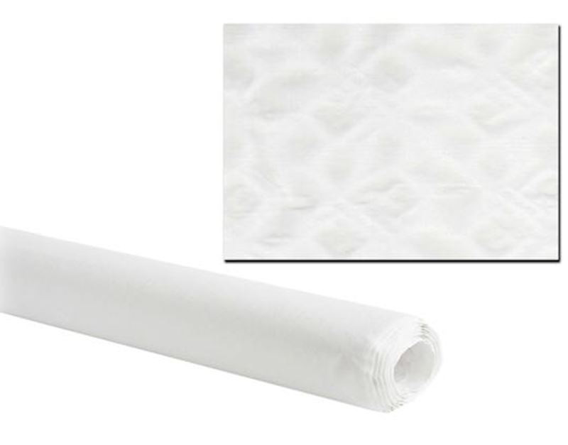 Tischtuchrolle Damast weiss 1 m x 10m