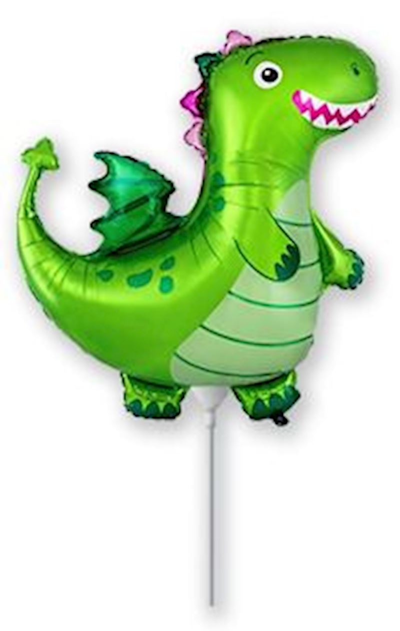 Folienballon Drache grün Mini offen