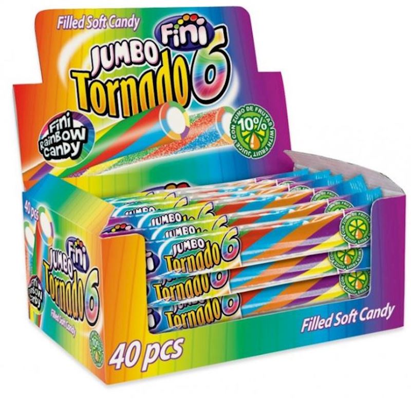 FINI Jumbo Tornado 50 g rainbow candy