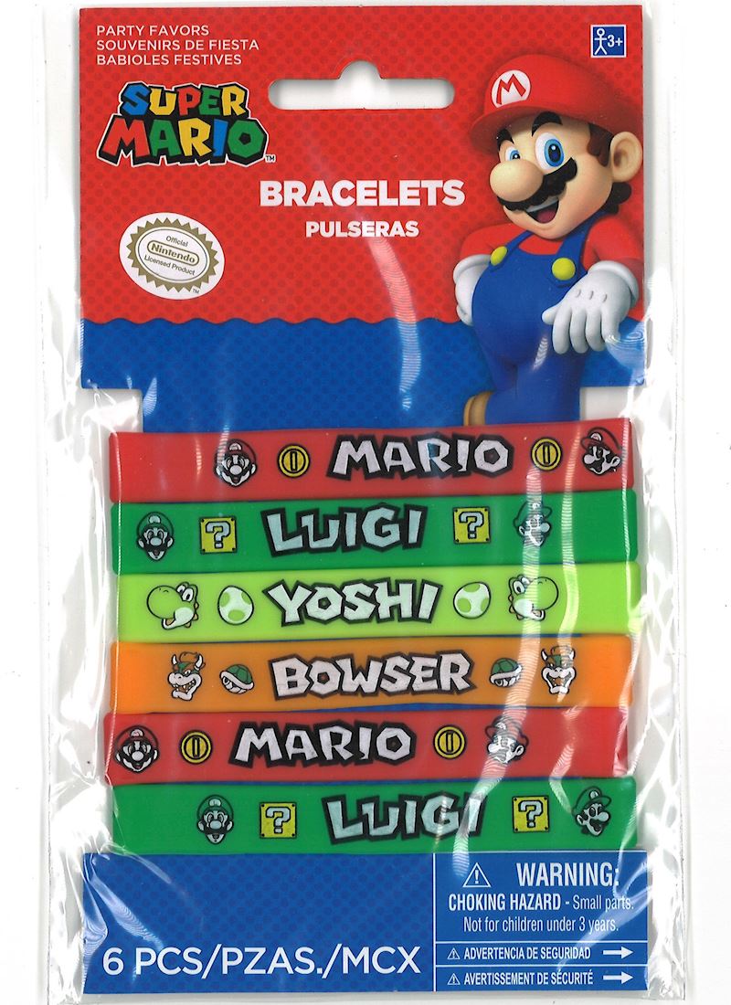 Bracelets Super Mario 6 pcs. Elastiques