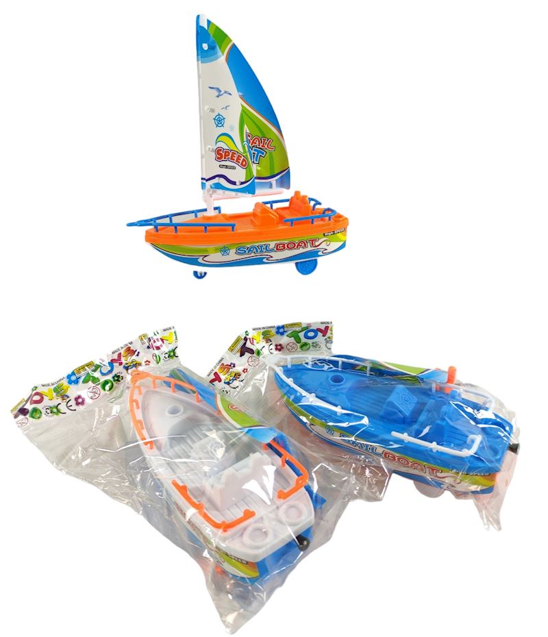 Boot zum Aufziehen 20 cm 3 Farben sort.