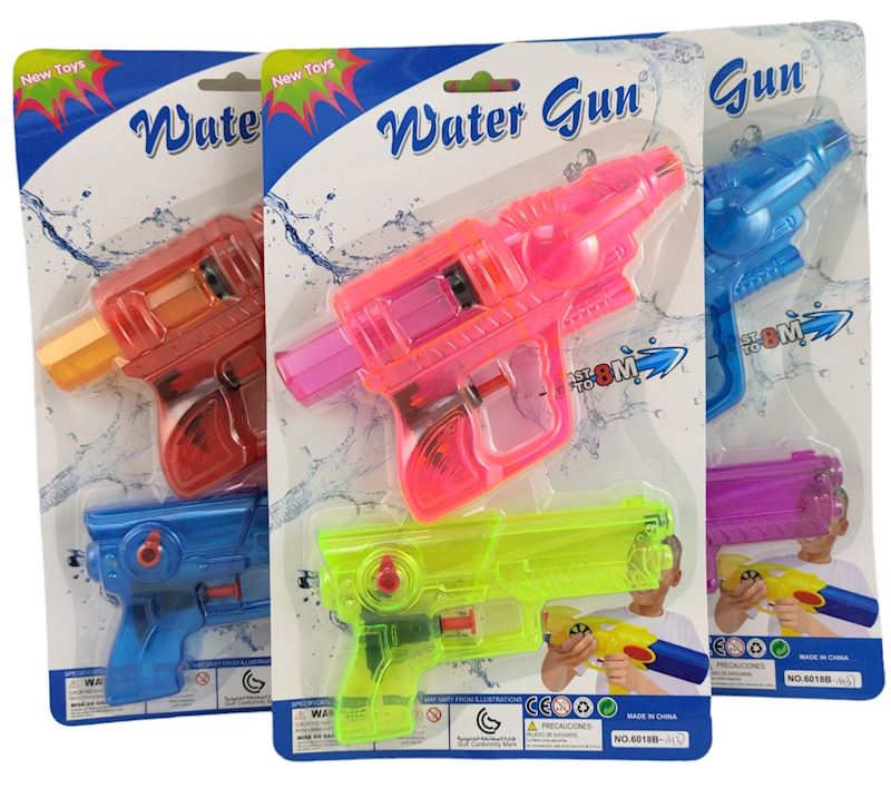 Set de 2 pistolets à eau 3 couleurs 18 cm