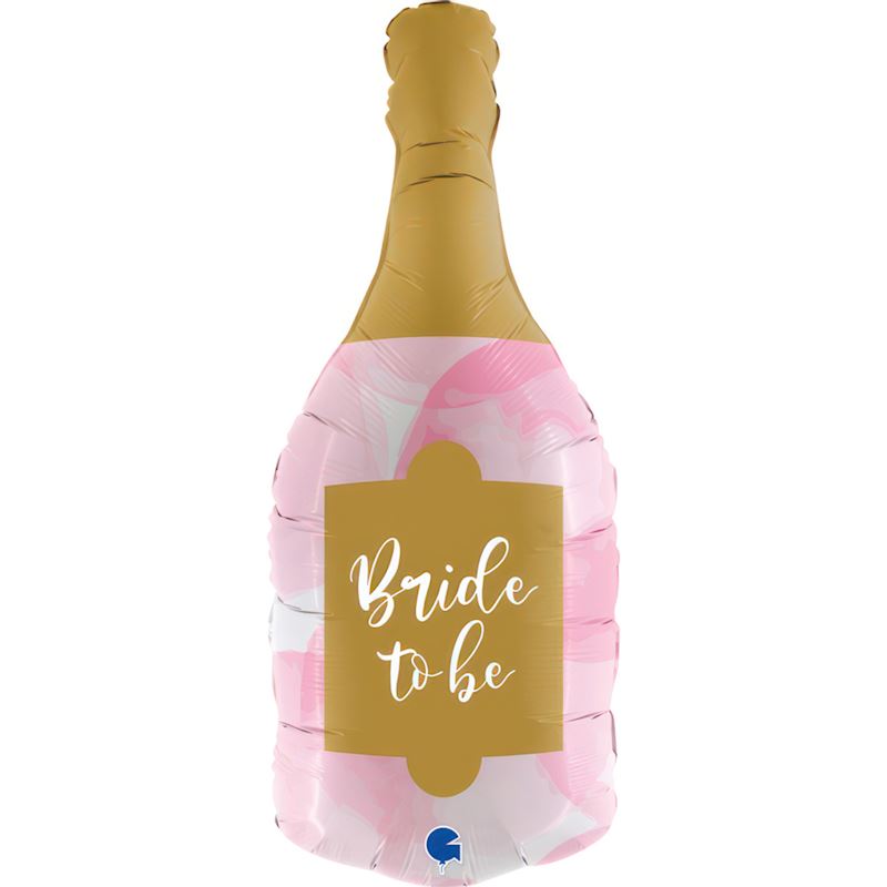 Folienballon Champagnerflasche Bride to be 81 cm einzeln verp