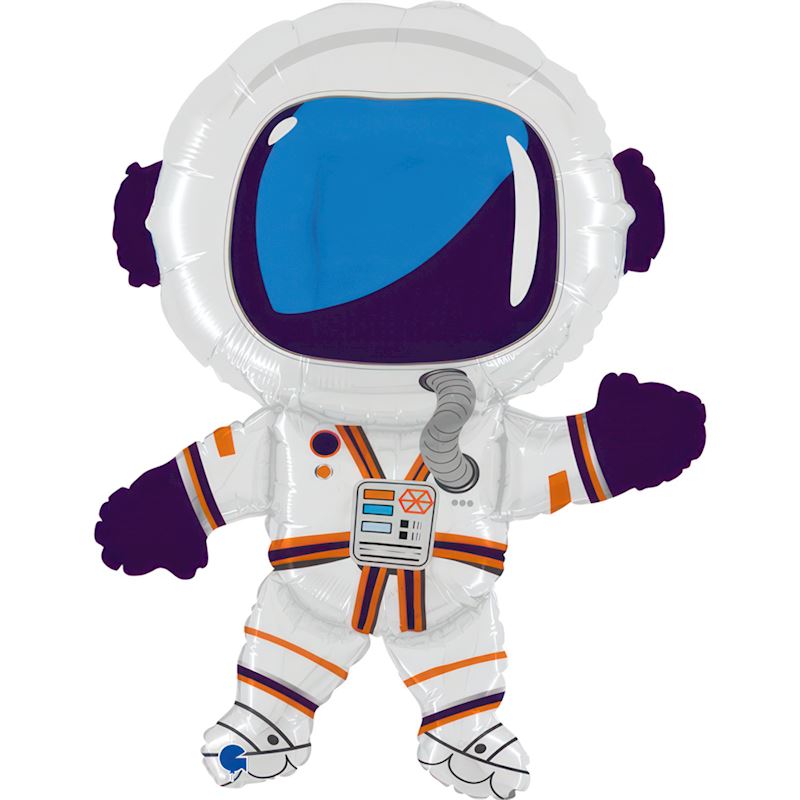 Ballon alum. astronaute saluer emballé individuellement