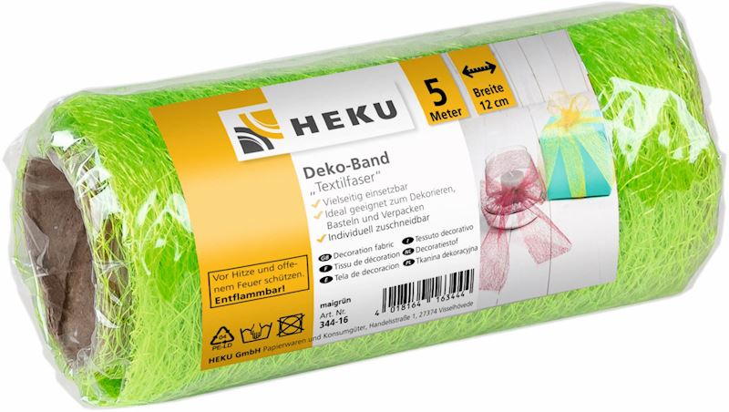 Deko-Stoff Textilfaser 5mx12cm, maigrün