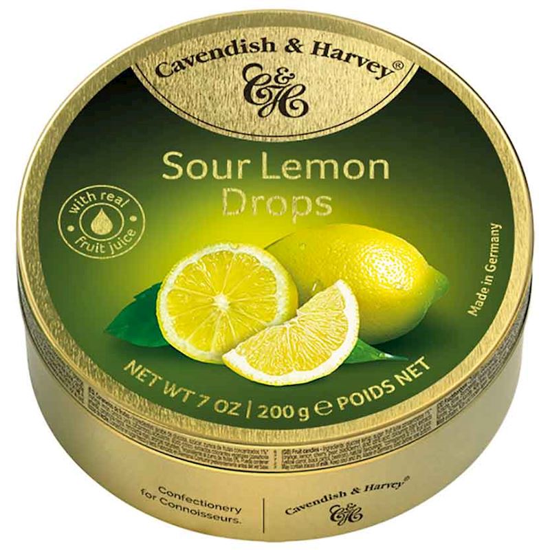 Cavendish & Harvey Boîte Sour Lemon Drops 200 g