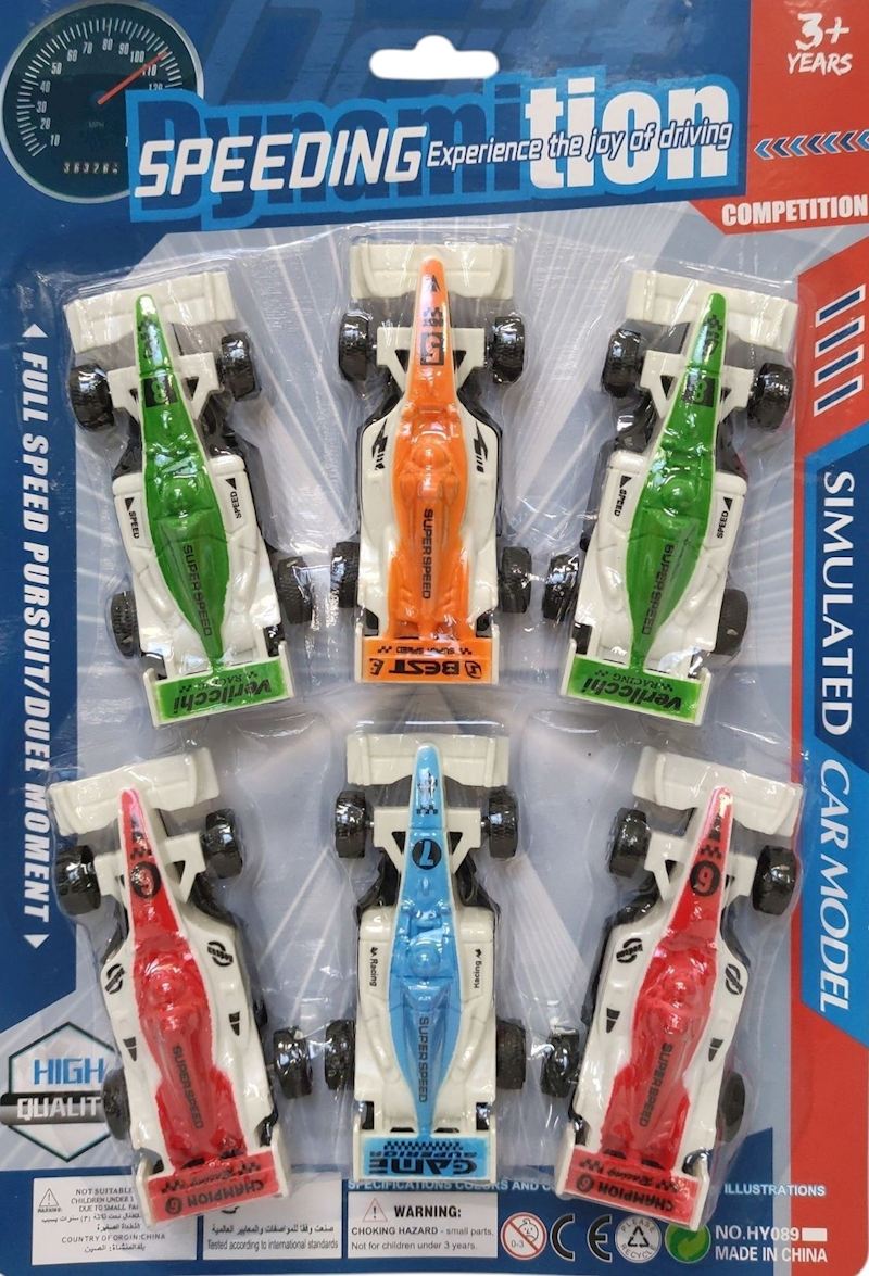 Voitures F1 6 pièces 