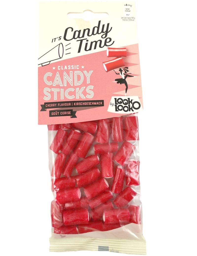 Look O Look Candy Sticks Goût de cerise, 150g