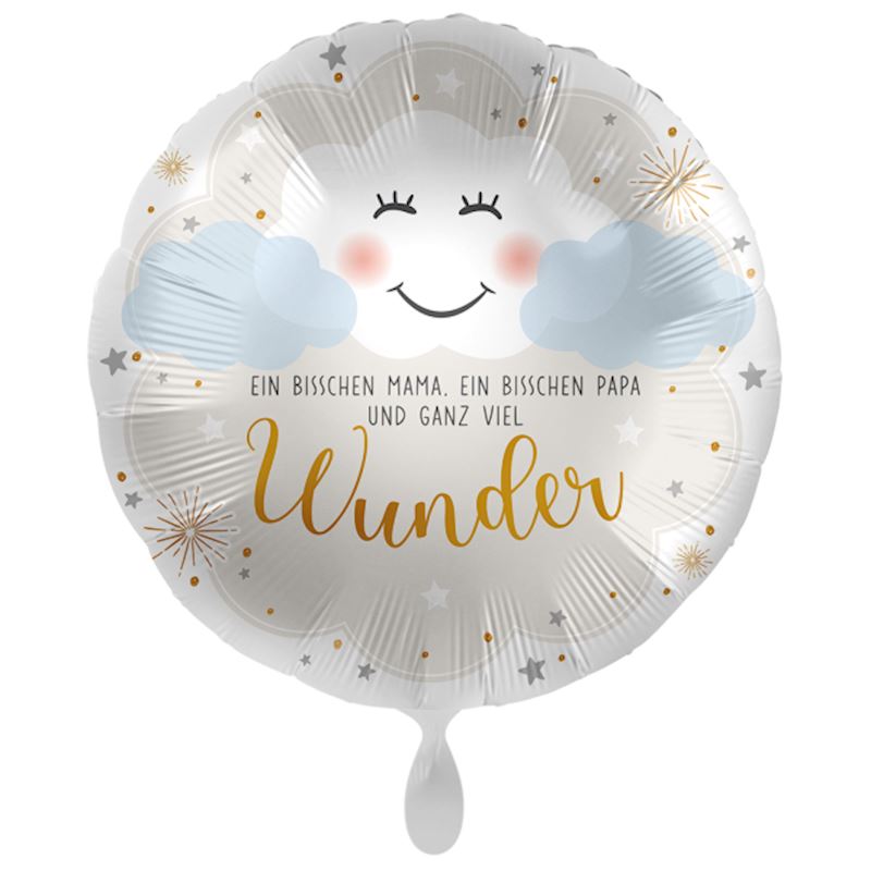 Folienballon Baby Wunder einzeln verpackt, 43 cm