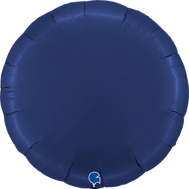 Folienballon Rund Satin Nayy blau 91 cm einzeln verpackt
