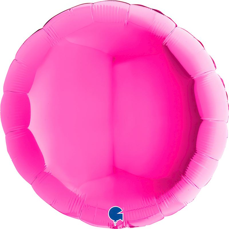 Folienballon Rund Magenta pink 91 cm einzeln verpackt