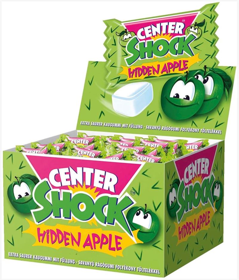 Center Shock Kaugummi mit Füllung Apfel grün