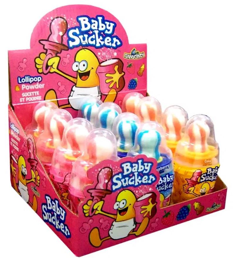 FunnyCandy Baby Sucker 32 g Erdbeere, Brombeere und Cola