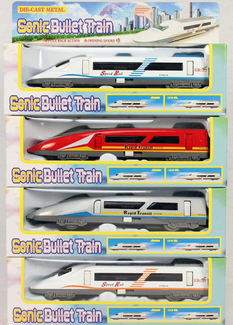 Lokomotive Sonic Train 4xsort. mit Licht&Sound, inkl. Batt.